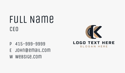 Creative Agency Letter K Business Card Image Preview