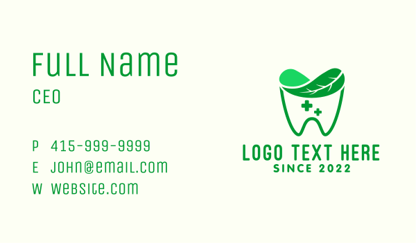 Herbal Dental Care  Business Card Design Image Preview