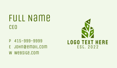 Geometric Plant Gardening  Business Card Image Preview