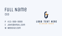 Energy Lightning Letter G Business Card Image Preview