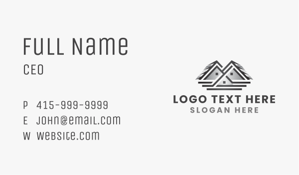 Residential Roof Builder Business Card Design Image Preview