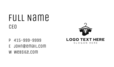 Tuxedo Dry Cleaner Laundry Business Card Image Preview