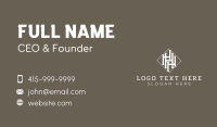 Classy Business Letter H Business Card Design