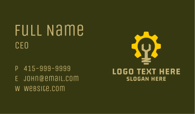 Mechanical Light Bulb  Business Card Image Preview