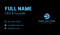 Blue Startup Letter D Business Card Image Preview