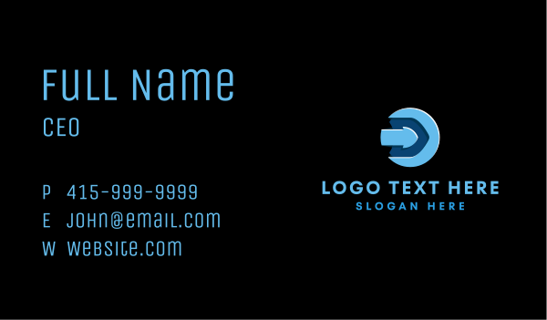 Blue Startup Letter D Business Card Design Image Preview