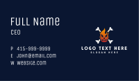 Fire Skull Crossbones Business Card Image Preview