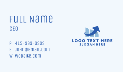 Blue Arrow Stocks  Business Card Image Preview