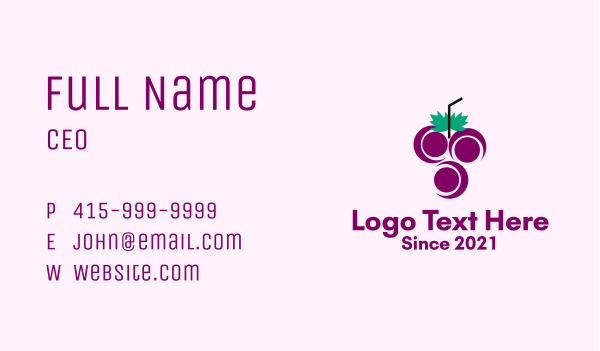 Grape Fruit Juice  Business Card Design Image Preview
