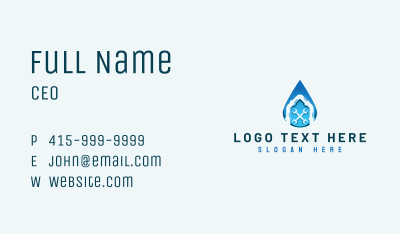 Water Plumbing Maintenance Business Card Image Preview