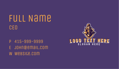 Knight Armor Warrior Business Card Image Preview
