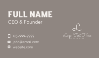 Feminine Salon Lettermark Business Card Preview