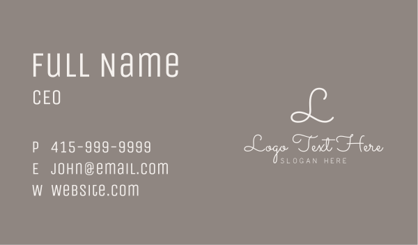Feminine Salon Lettermark Business Card Design Image Preview