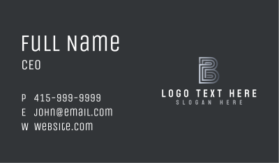 Startup Modern Letter B Business Card Image Preview