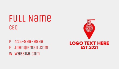 Red Ramen Locator  Business Card