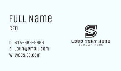 Tech Software Letter S Business Card Image Preview