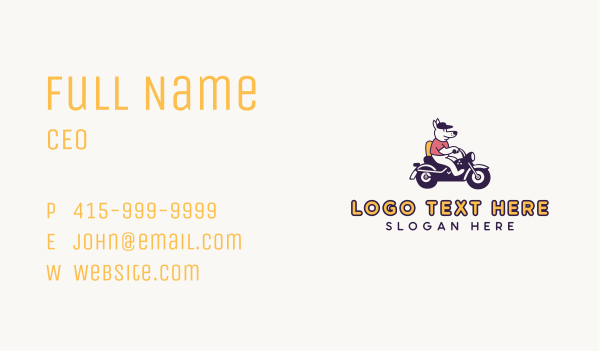 Dog Motorcycle Biker Business Card Design Image Preview