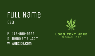 Cannabis Weed Geometric Business Card
