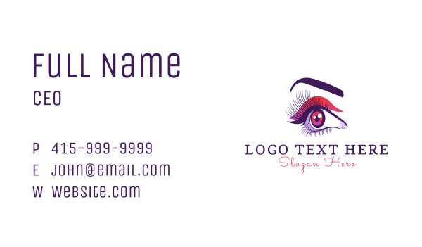 Feminine Cosmetics Eye  Business Card Design Image Preview