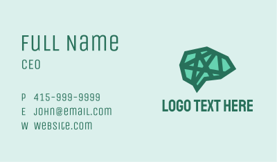 Green Star Brain  Business Card Image Preview