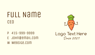 Carrot Chef Restaurant  Business Card Image Preview