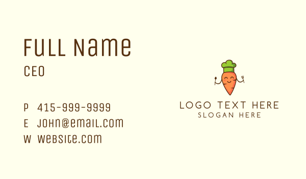 Carrot Chef Restaurant  Business Card Design Image Preview