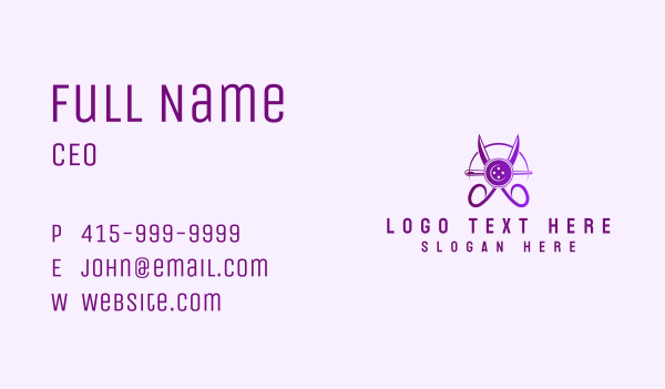 Sewing Scissors Tailor Business Card Design Image Preview