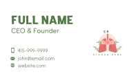 Floral Lungs Healthcare Business Card Image Preview