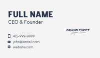 Signature Brand Wordmark  Business Card Image Preview