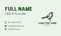 Green Sparrow Bird  Business Card Image Preview