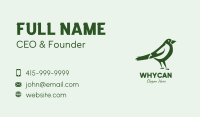 Green Sparrow Bird  Business Card Image Preview