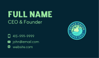 Tropical Surfing Wave Business Card Design