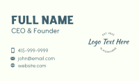 Classic Cursive Wordmark Business Card Design