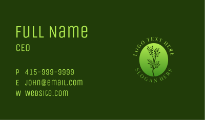 Simple Organic Plant  Business Card Image Preview