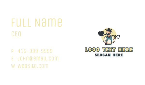 Lawn Care Gardener Man Business Card Design Image Preview