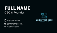 Futuristic Technology Letter X Business Card Image Preview