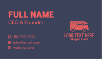 Red Truck Stripe Business Card Image Preview