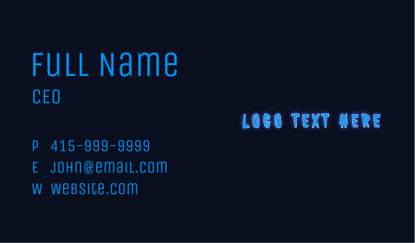 Playful Neon Gamer  Business Card Design Image Preview