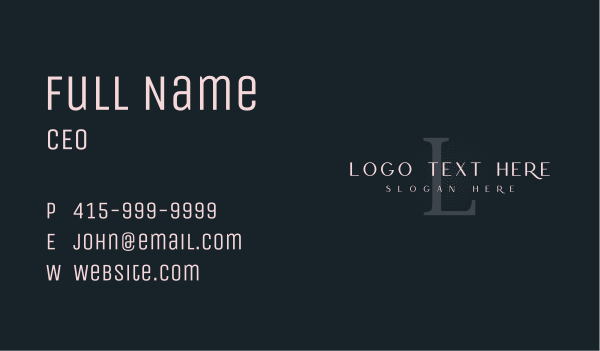 Professional Elegant Lettermark Business Card Design Image Preview