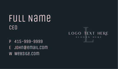 Professional Elegant Lettermark Business Card Image Preview
