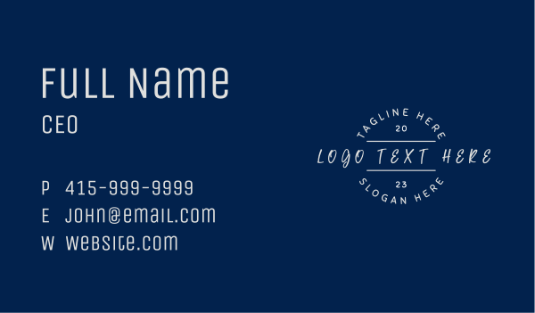 Generic Handwriting Style Wordmark Business Card Design Image Preview