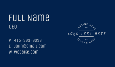 Generic Handwriting Style Wordmark Business Card Image Preview