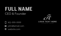 Creative Cursive Letter A Business Card Image Preview