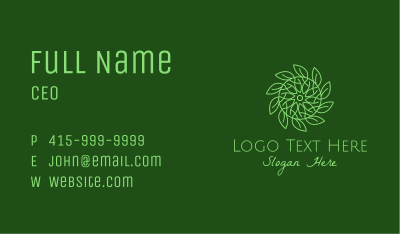 Green Vegetation Leaves Business Card Image Preview
