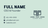 Legal Colum Letter T Business Card Design