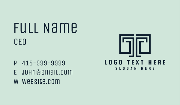 Legal Colum Letter T Business Card Design Image Preview