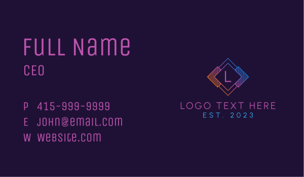 Minimalist Media Letter Business Card Design Image Preview