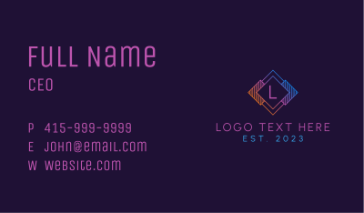 Minimalist Media Letter Business Card Image Preview