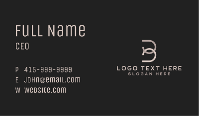 Business Company Brand Letter B Business Card Image Preview