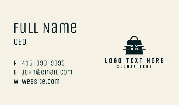 Online Shopping Tech Business Card Design Image Preview